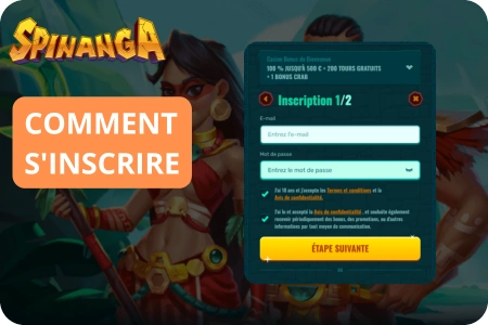 inscription au casino spinanga